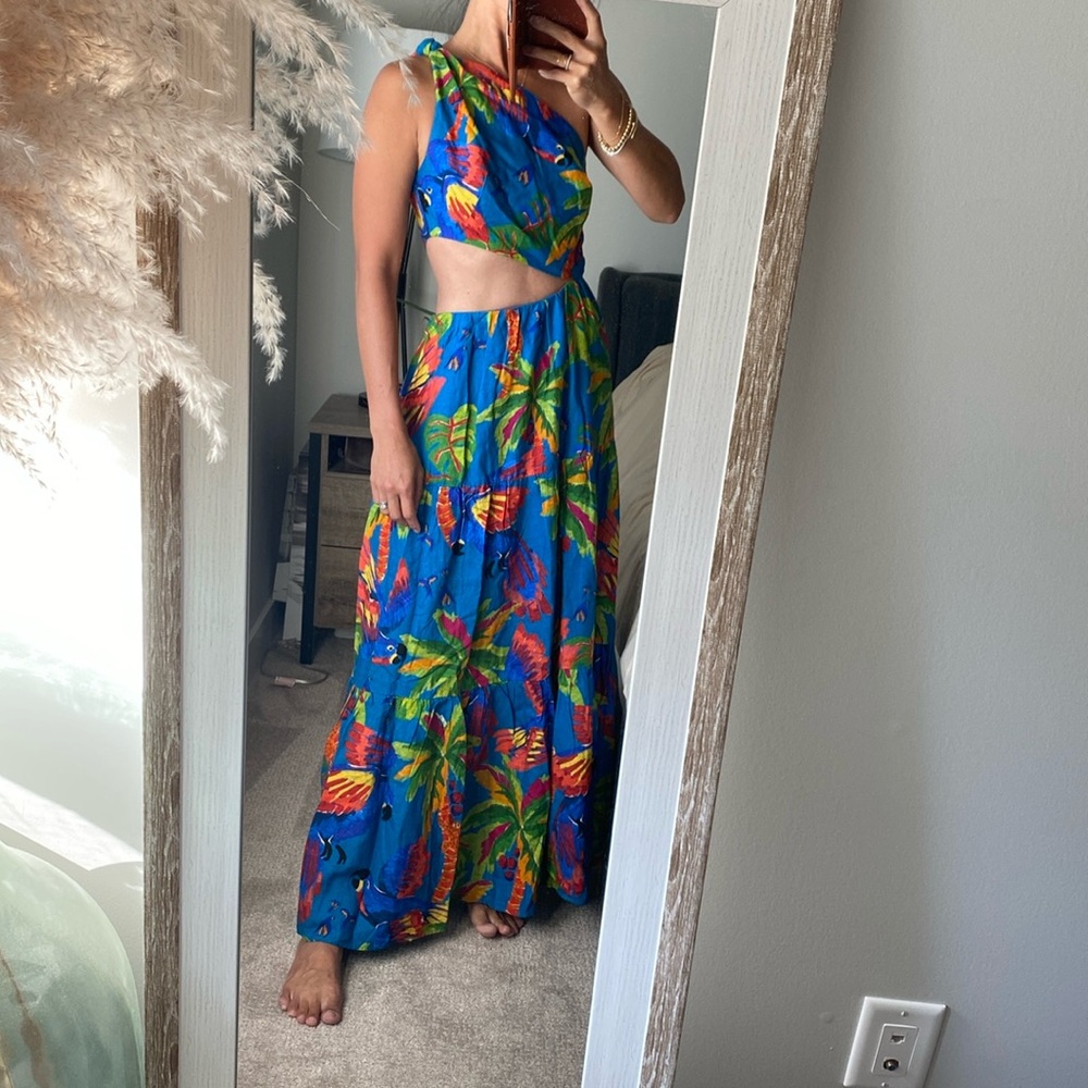 NWOT FARM Rio linen maxi dress